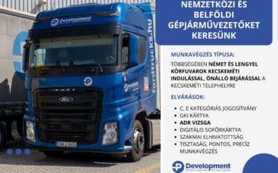 Nemzetközi és belföldi gépjárművezetőket keresünk