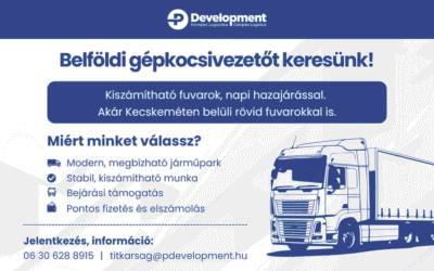 Belföldi gépjárművezetőket keresünk