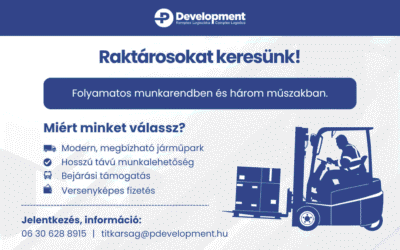Raktárost keresünk