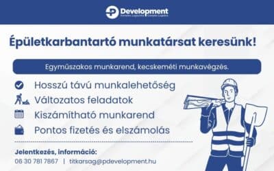 Épületkarbantartó munkatársat keresünk!